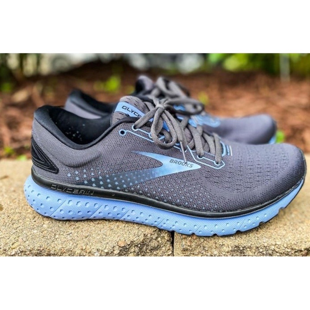 Brooks Glycerin 18 Running Shoes Gray Blue size 7.5